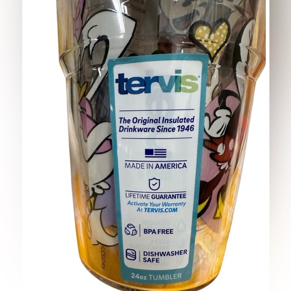 TERVIS Disney Tumbler 24oz Mickey Mouse Minnie Donald & Goofy hot/cold cup NWT - Picture 2 of 8